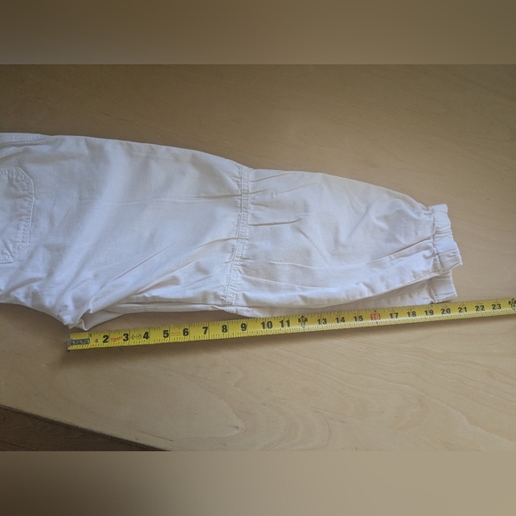 NWT FREE PEOPLE Capri Cadet Pull On Pant Size S 100% Cotton Color Ivory Relaxed - Picture 12 of 15